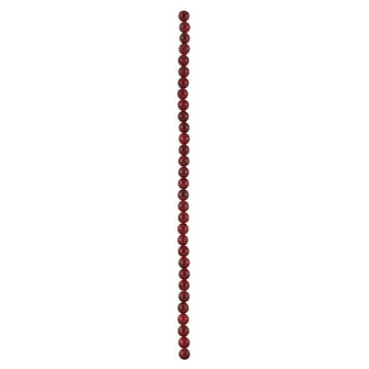 12 Pack: Dark Red Dyed Quartz Round Beads, 8mm by Bead Landing™